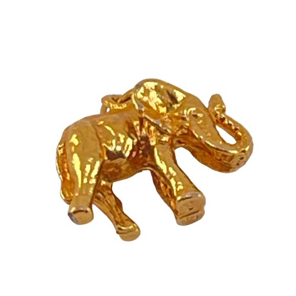 Elephant Charm Vermeil Sterling Gold Plate - Picture 2 of 7